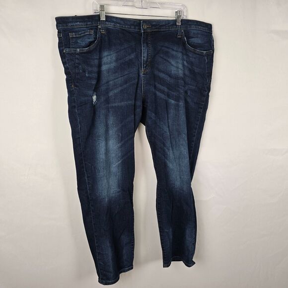 Kut From the Kloth Jeans Women's 24W Blue Catherine Slouchy Boyfriend Distressed - Picture 15 of 15